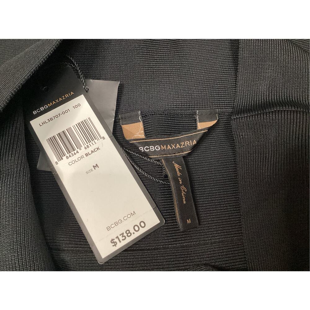 BCBGMAXAZRIA Black Bandage Pencil Skirt Size Medium Bodycon Fitted NWT - Picture 5 of 5